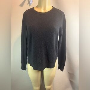 Halogen 100% Cashmere Black Sweater Crewneck Pullover Women’s Medium Cozy